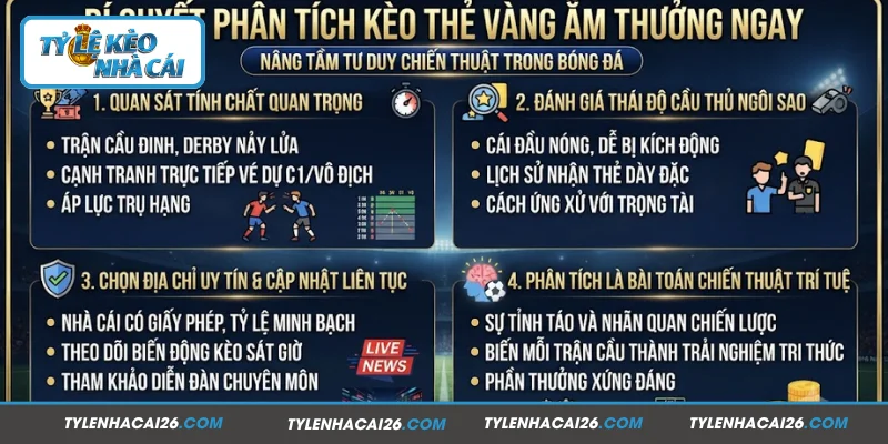 Bí quyết phân tích kèo thẻ vàng ẵm thưởng ngay