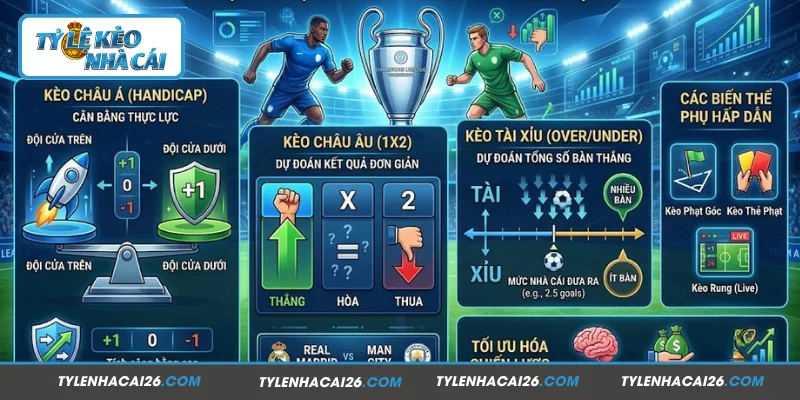 Các loại tỷ lệ kèo Cúp C1 phổ biến bạn nên biết