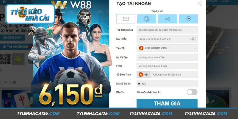 Chi tiết từng bước tham gia trên W88 cho hội viên
