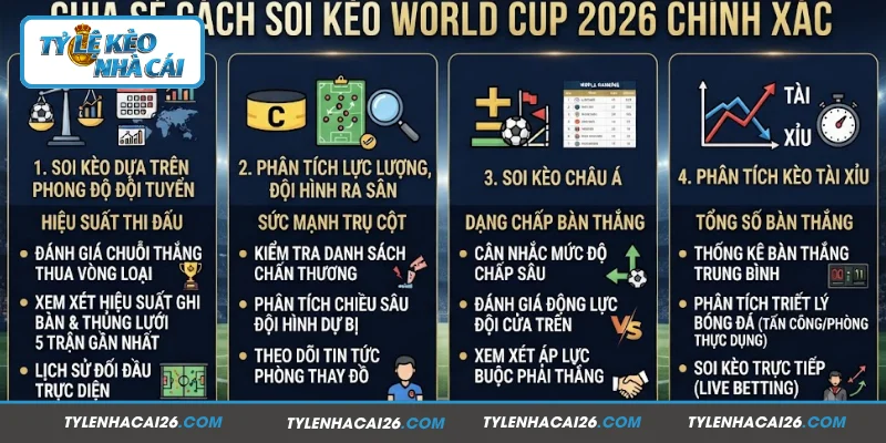 Chia sẻ cách soi kèo World Cup 2026 chính xác