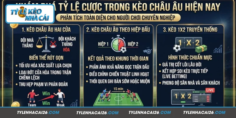 Khám phá tỷ lệ cược trong kèo Châu Âu hiện nay
