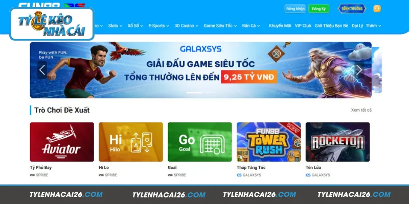 Kho sản phẩm giải trí nổi bật tại FUN88