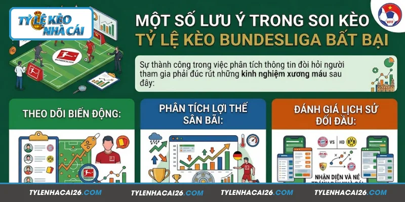 Lưu ý trong soi kèo tỷ lệ kèo Bundesliga